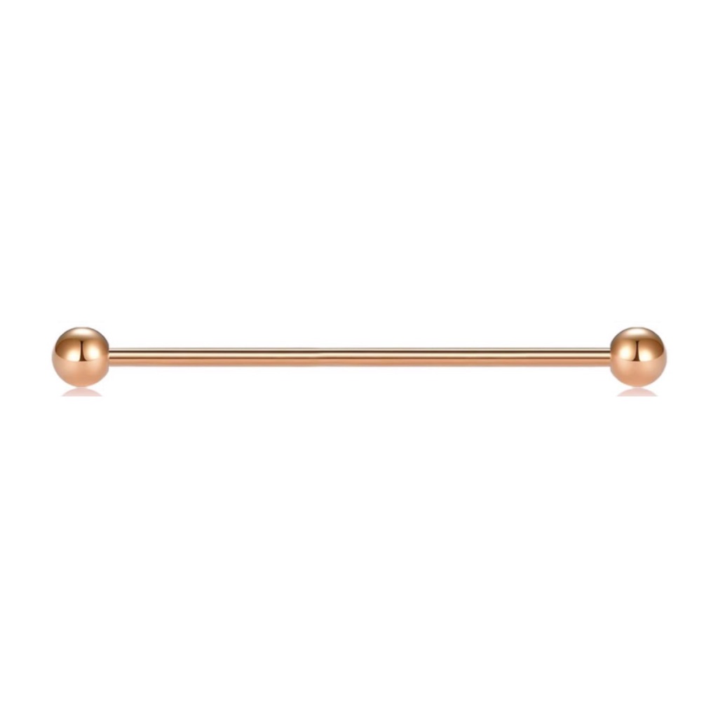 Rose Gold Industrial Barbell Earring